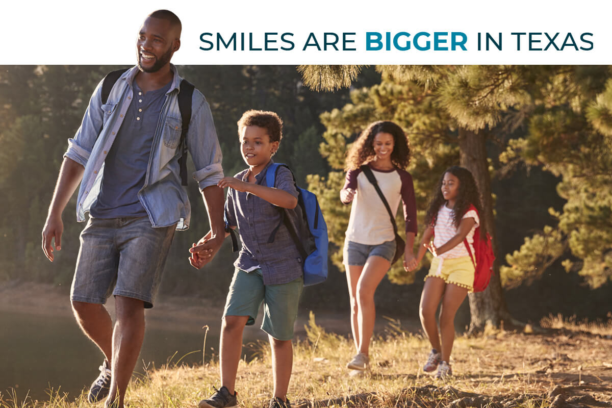 A dentist hikes with his family through the Texas landscape.